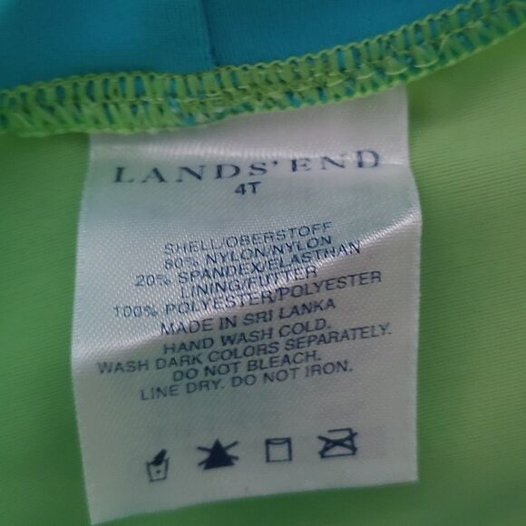 Lands' End RashGuard  Swim Top Sz 4T - Picture 4 of 4